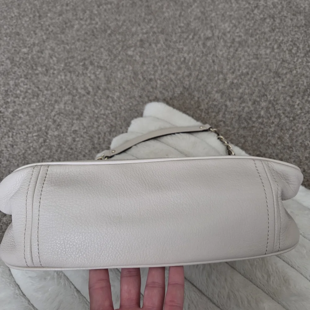 Kate Spade Pine Street‎ Finley Pebbled Leather Cream Handbag Hobo Bag NWT *READ